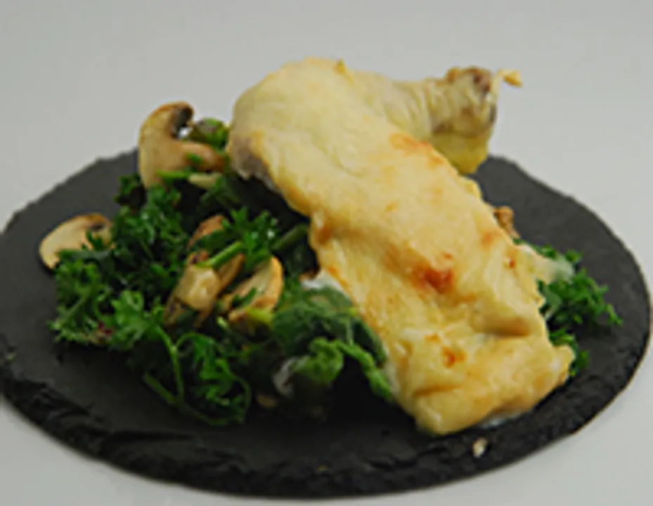 Cheese Crusted Chicken with Salad-Cook Smart