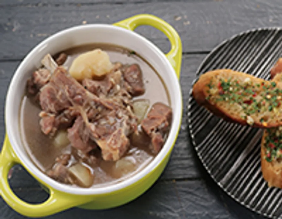 Mutton Stew with Garlic Bread-SK Khazana
