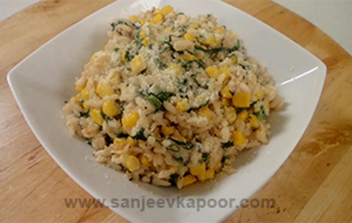 Corn and Spinach Risotto