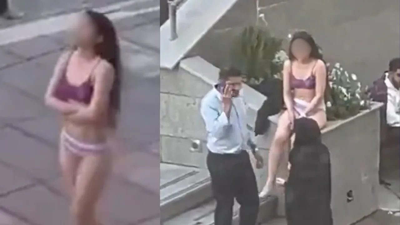 iran student strips in protest