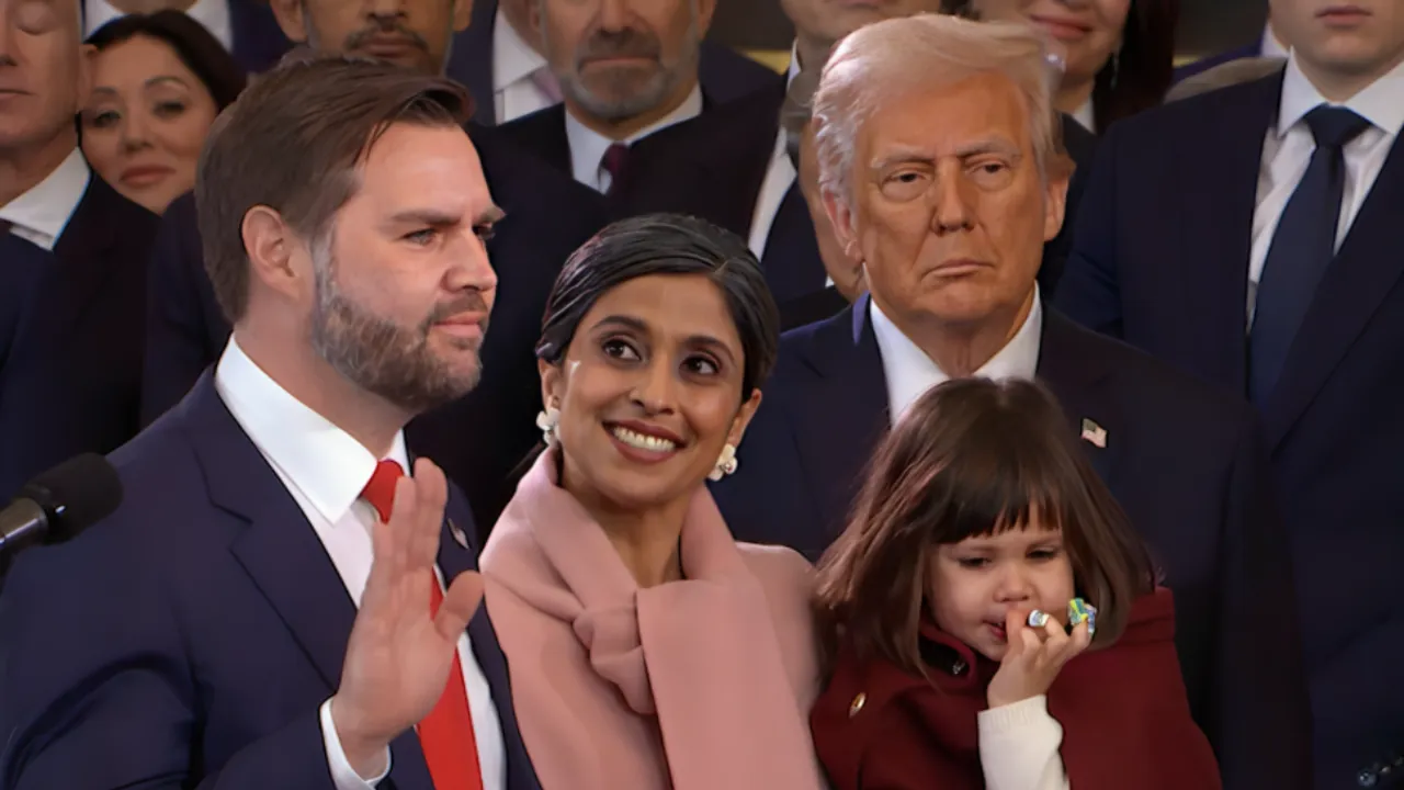 usha vance jd vance swearing in vice president