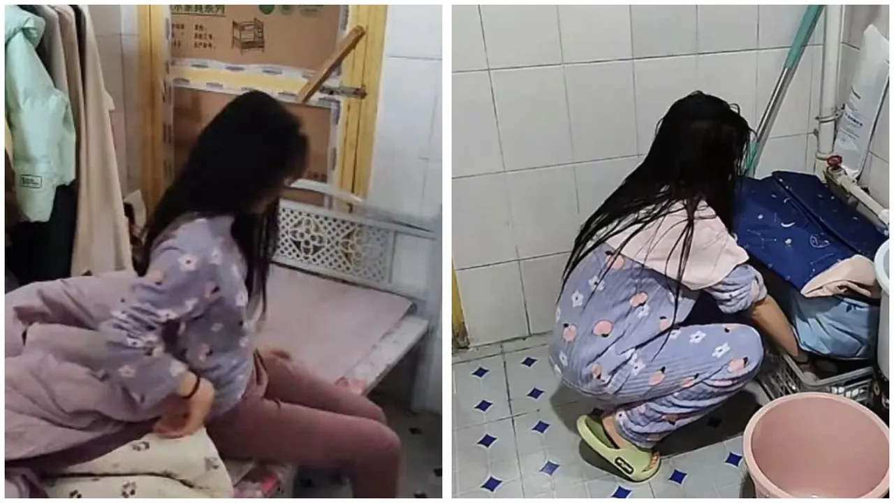 Chinese Woman Lives In Bathroom 