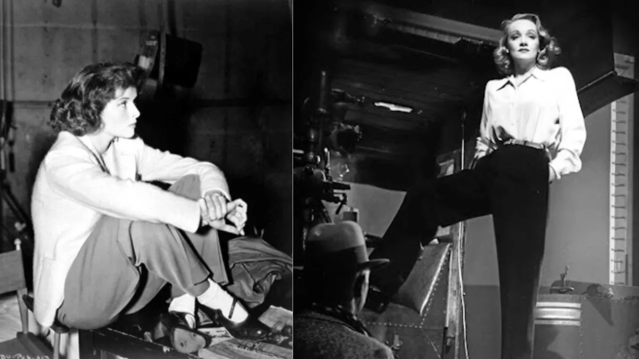 Katharine Hepburn and Marlene Dietrich