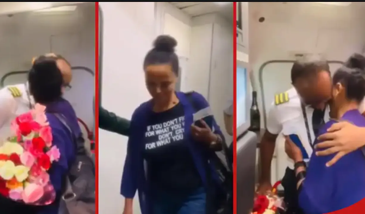 Ethopian Mother's pilot son flies her home