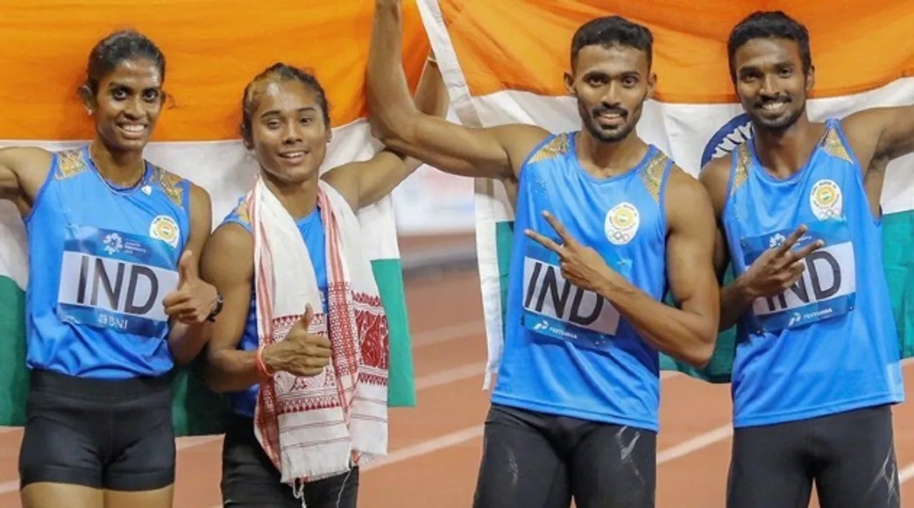 Hima Das Mixed Relay