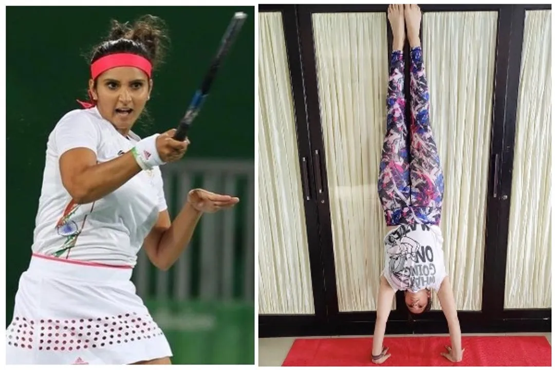 Sania Mirza Handstand