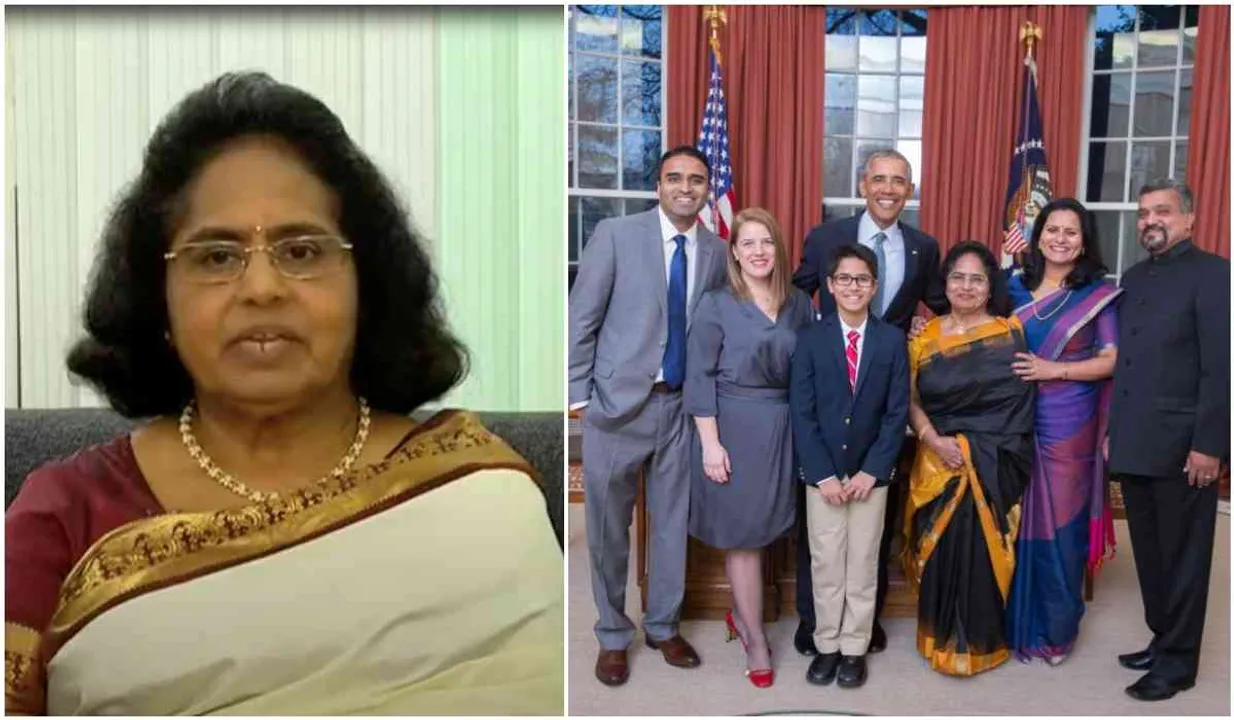 Saroja Varghese ,maju varghese mother