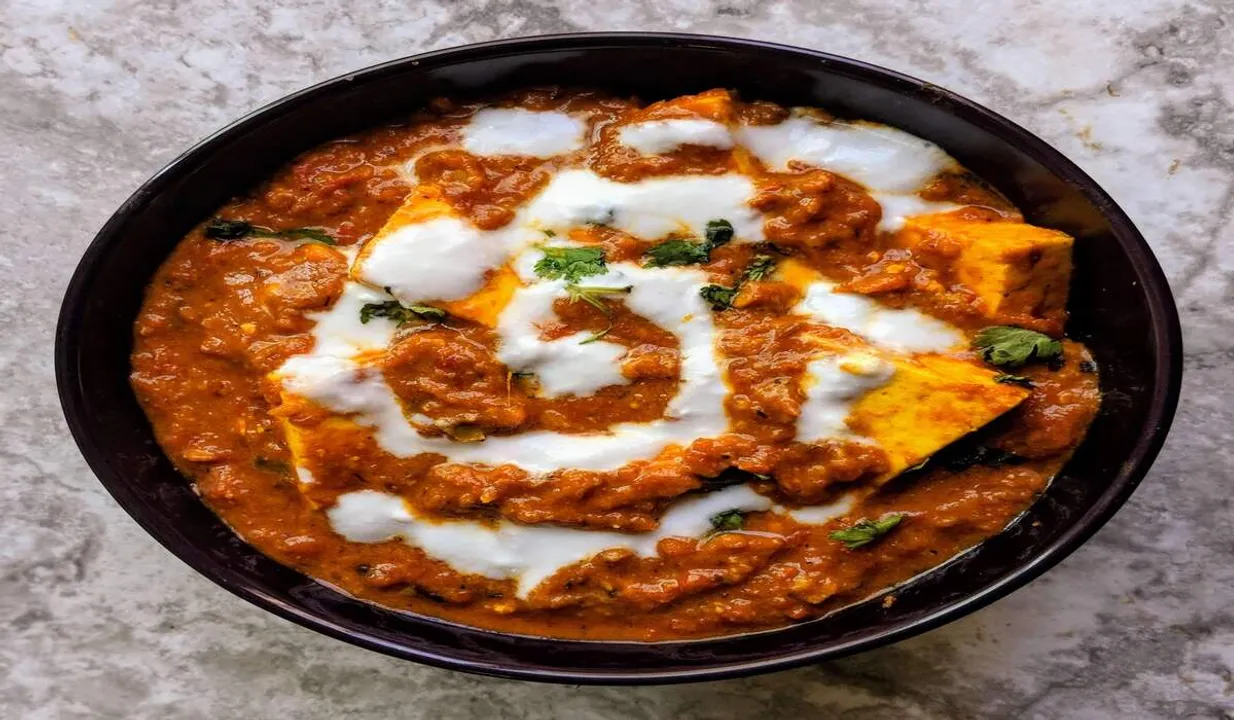 Paneer Butter Masala in a bowl, Paneer Recipes BY Tarla Dalal