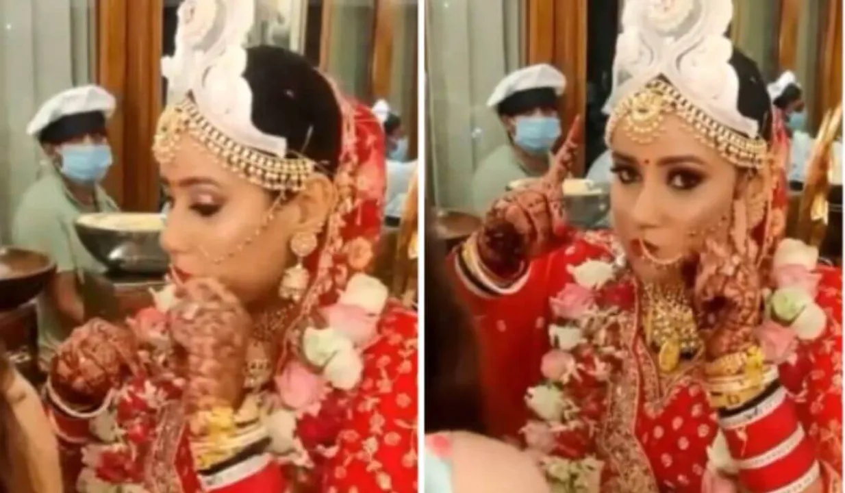 Bride Enjoys Golgappe
