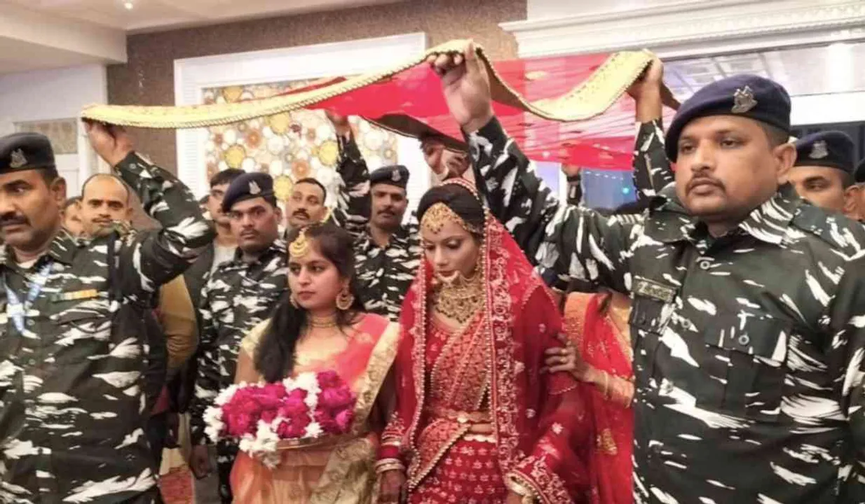 CRPF Jawans Attend Wedding