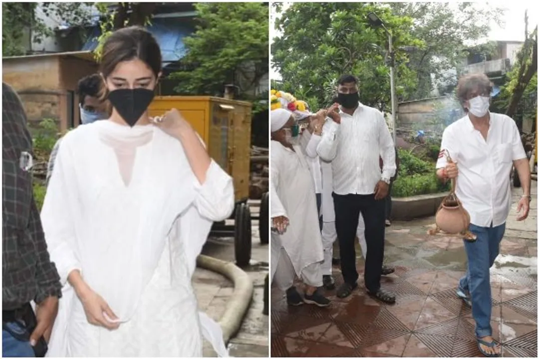 Ananya Panday, Chunky Panday at Snehlata's funeral