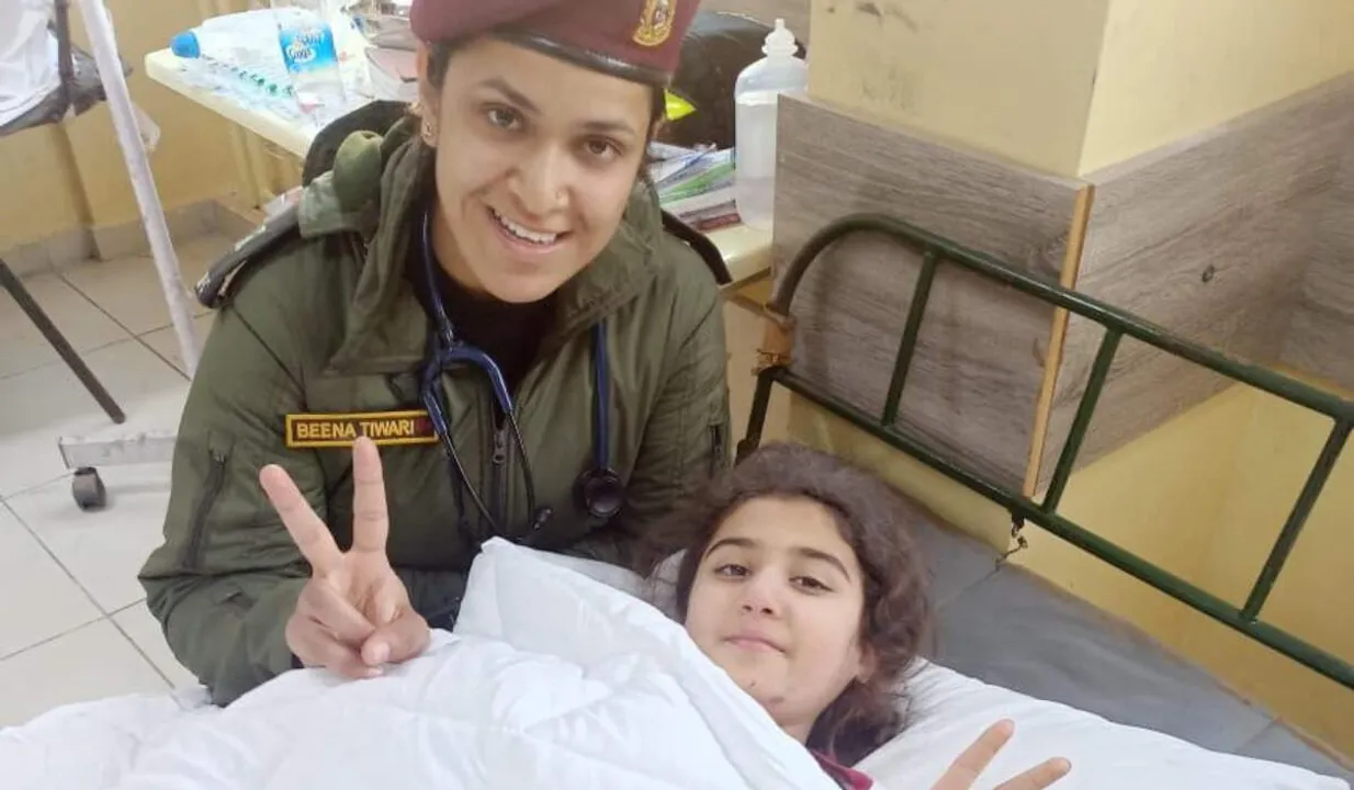 Turkish Girl At Indian Army Camp