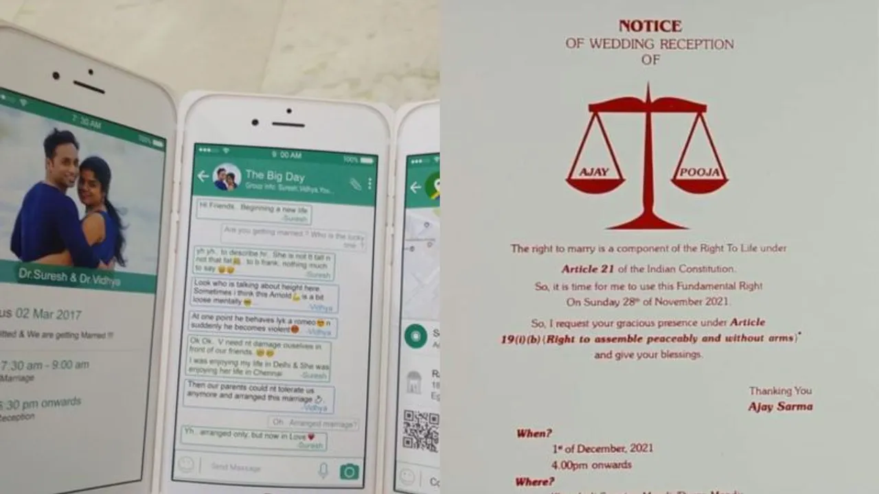 quirky wedding invitation