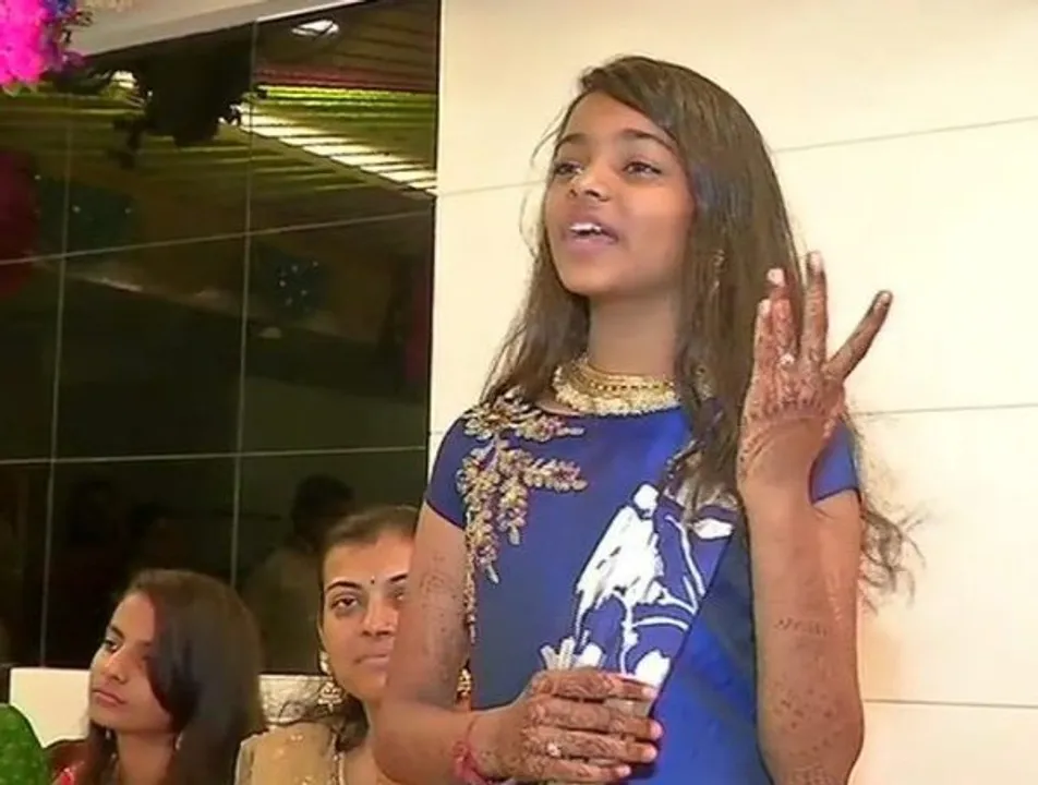 girl takes deeksha