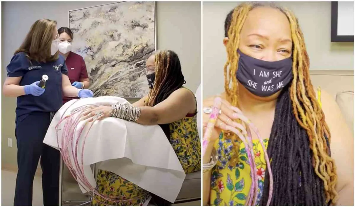 woman with longest fingernails