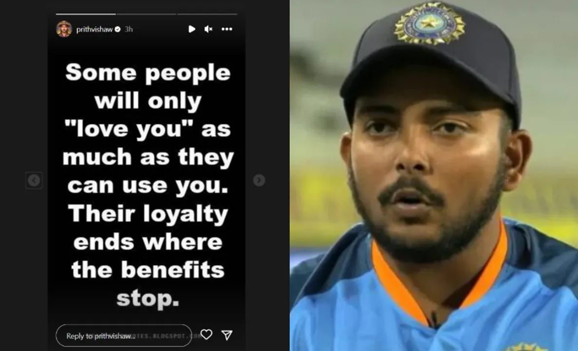 "काट के चली गई क्या भाई...", पृथ्वी शॉ को 'प्यार' में मिला धोखा इंस्टाग्राम स्टोरी में बयां किया दर्द तो फैन्स के आए कुछ ऐसे रिएक्शन्स