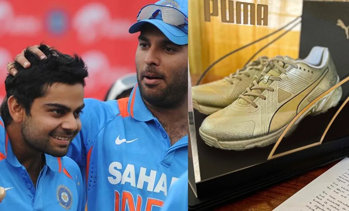 Yuvraj Singh, Virat Kohli (Image source: Twitter)