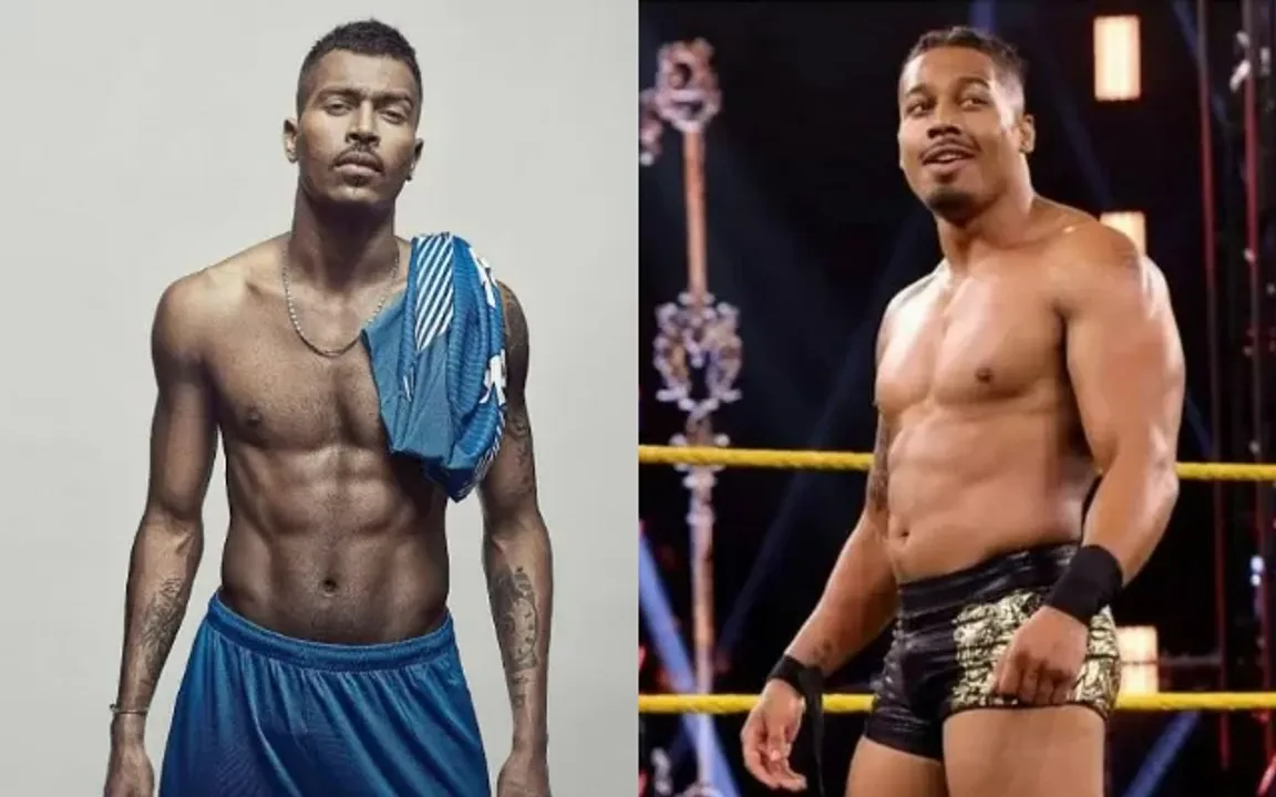 Hardik Pandya and Carmelo Hayes (Photo source: Twitter)