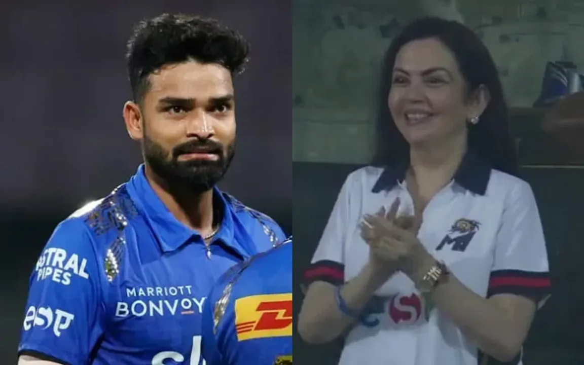 Kumar Karthikeya and Nita Ambani. (Photo Source: IPL/BCCI)