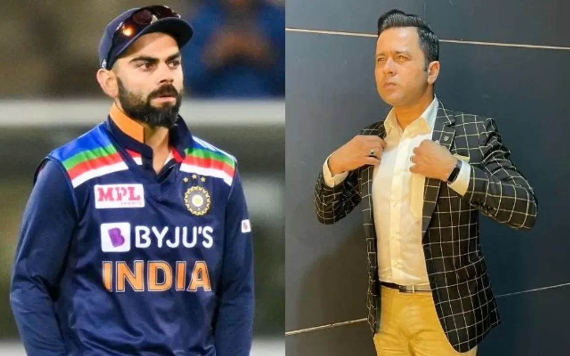 Virat Kohli and Aakash Chopra. (Photo Source: Twitter and Instagram)
