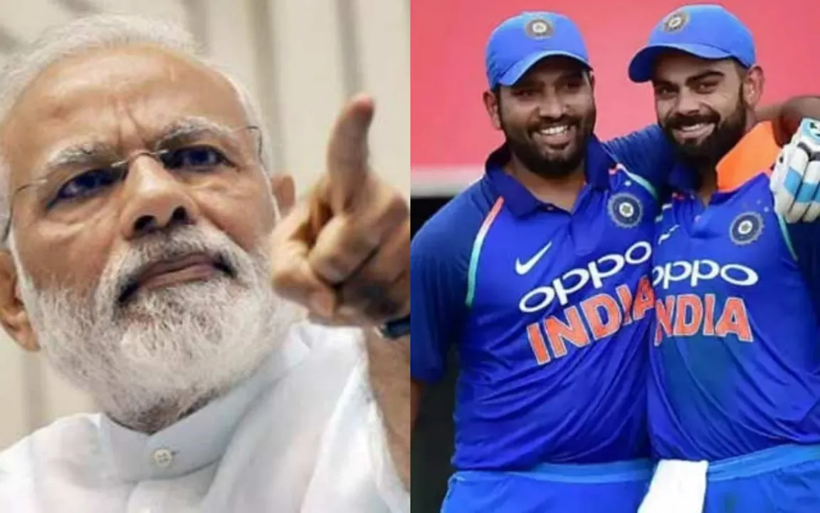 पीएम मोदी रोहित शर्मा विराट कोहली PM modi rohit sharma virat kohli