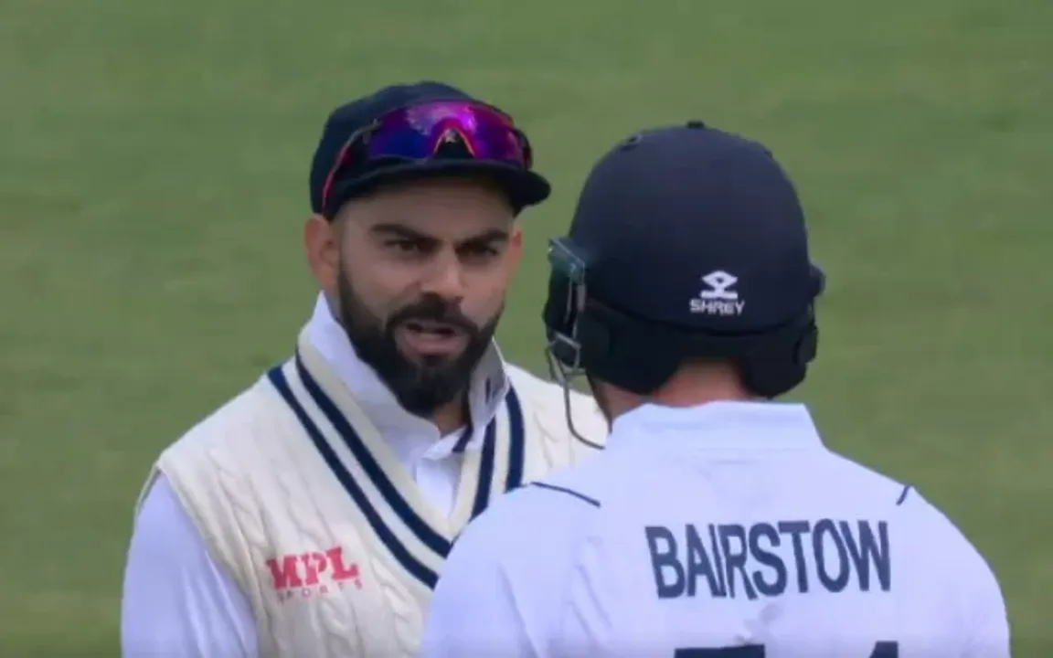 Virat Kohli and Jonny Bairstow in argument (Photo Source: Twitter)