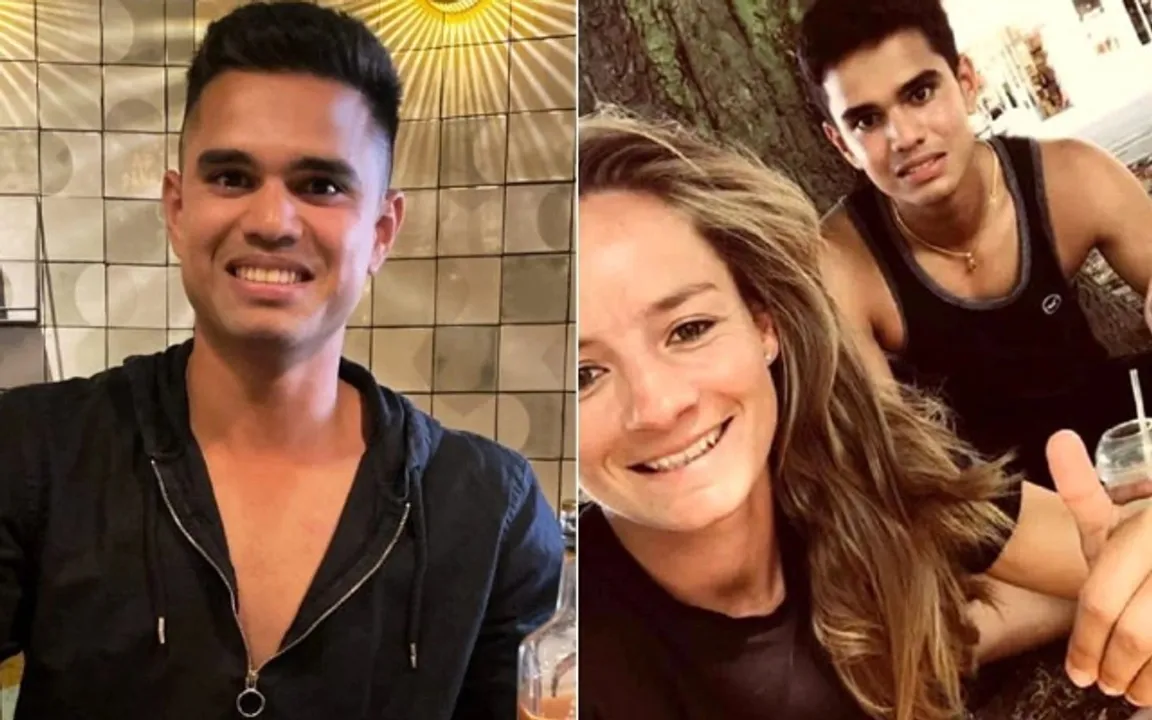 Arjun Tendulkar and Danielle Wyatt. (Image Source: Twitter)