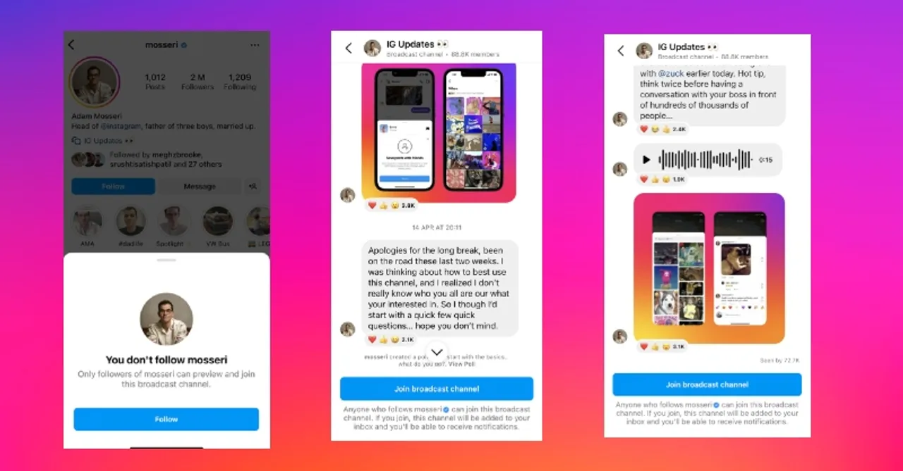 Instagram Broadcast feature