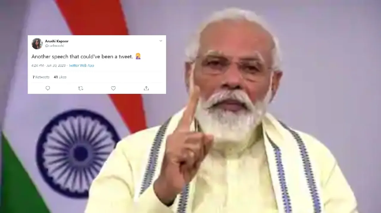 Modi's national address memes