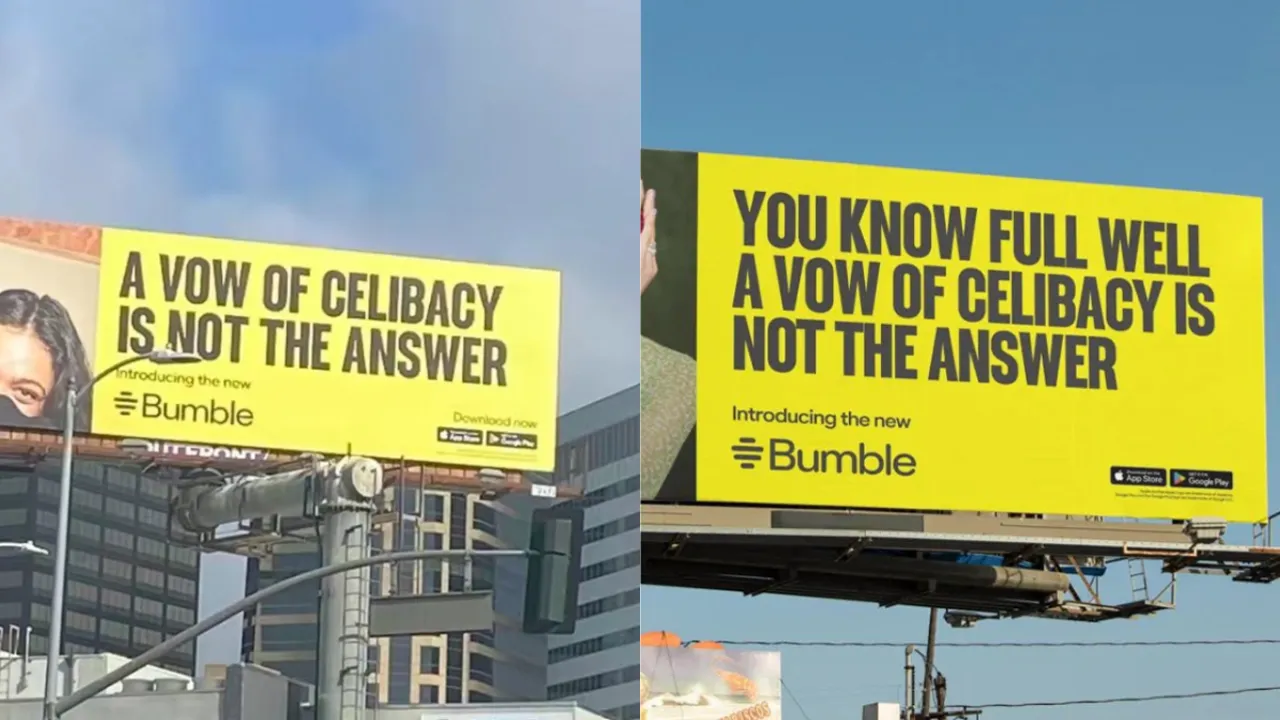 Bumble anti-celibacy ad