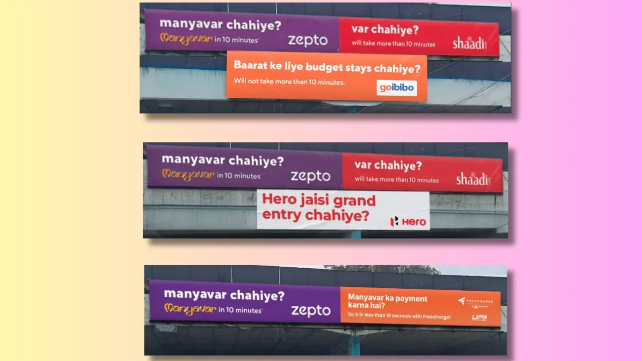 Zepto and Shaadi.com banter