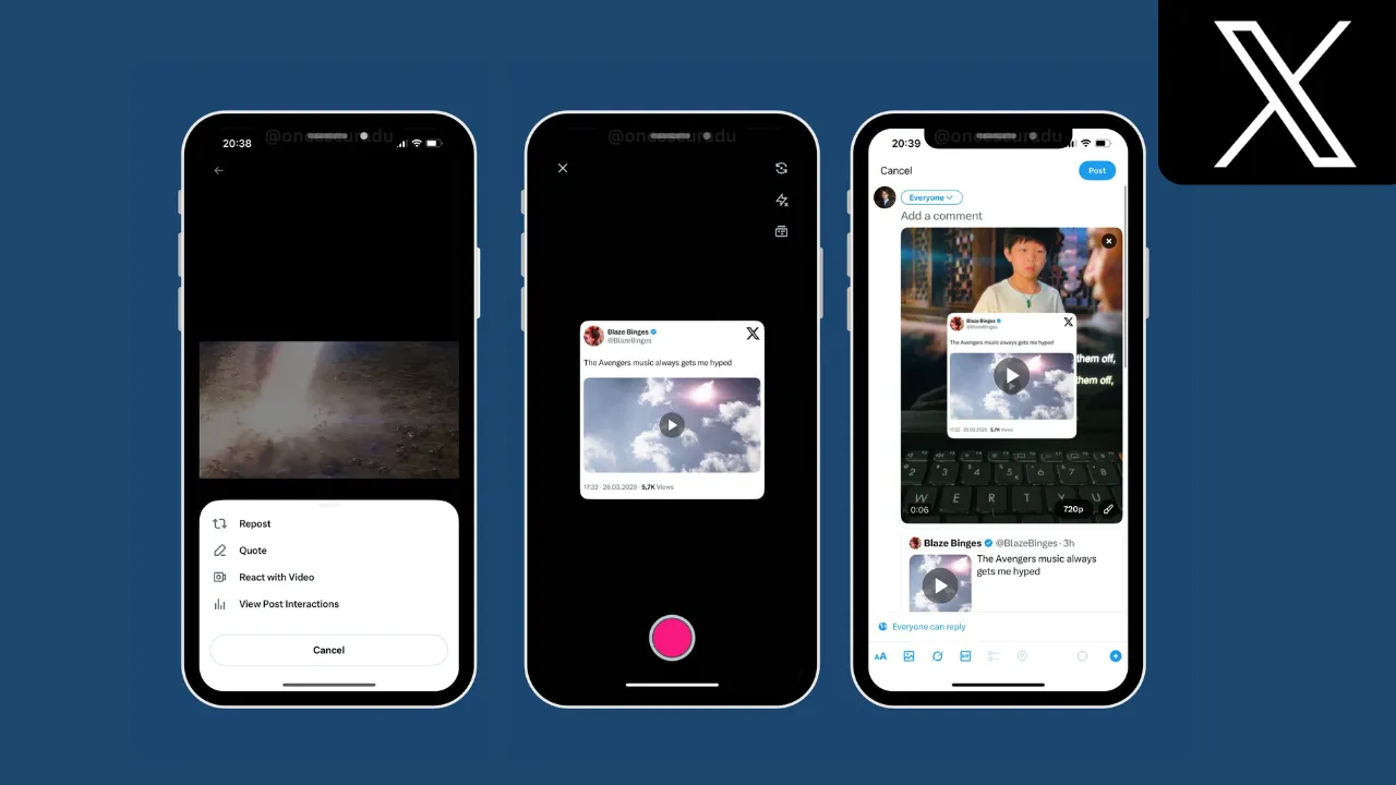 X Adds React with Video Options to Boost Video Engagement
