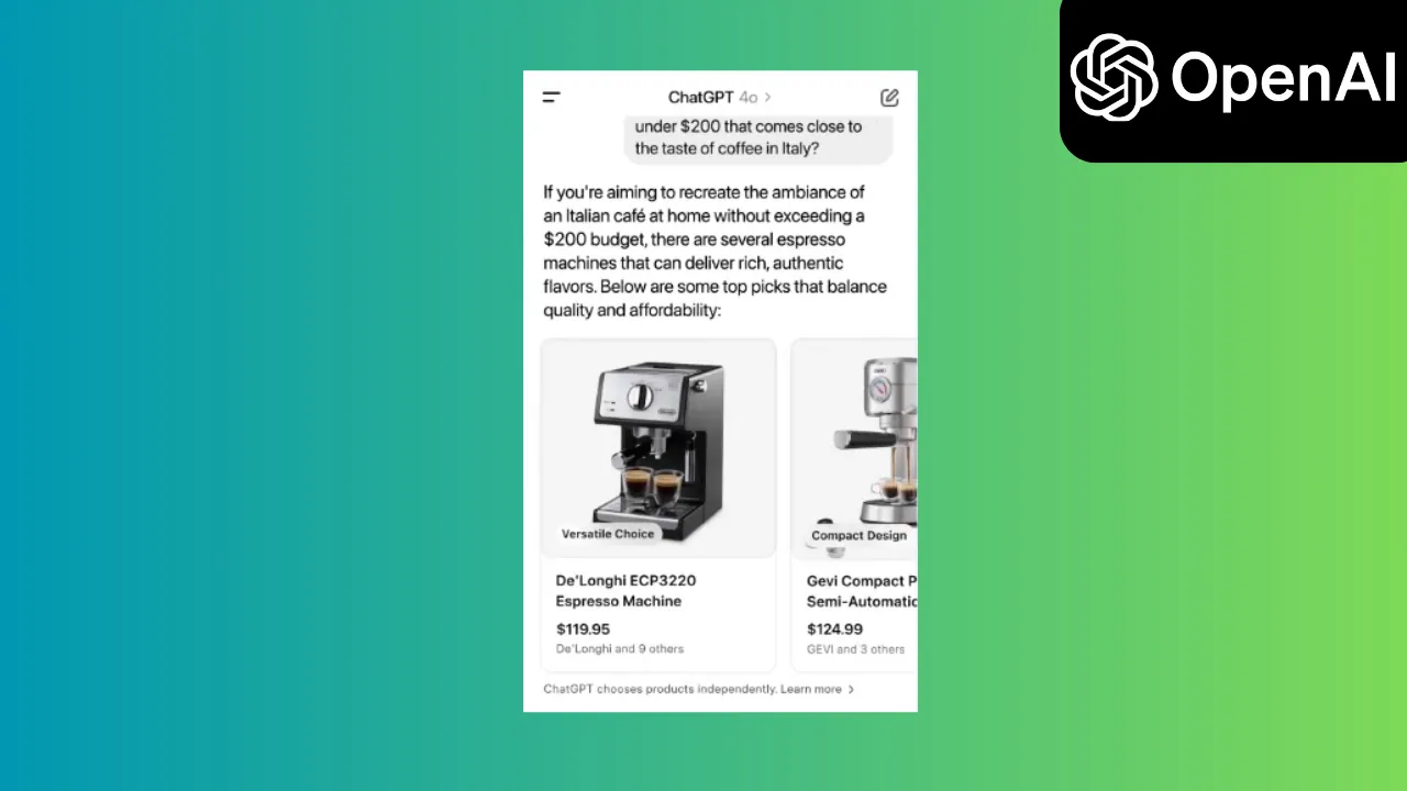 OpenAI Introduces Shopping Features in ChatGPT Search
