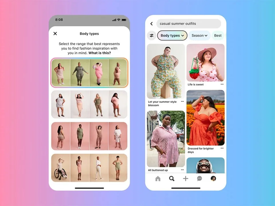 Pinterest 'body type' range tool