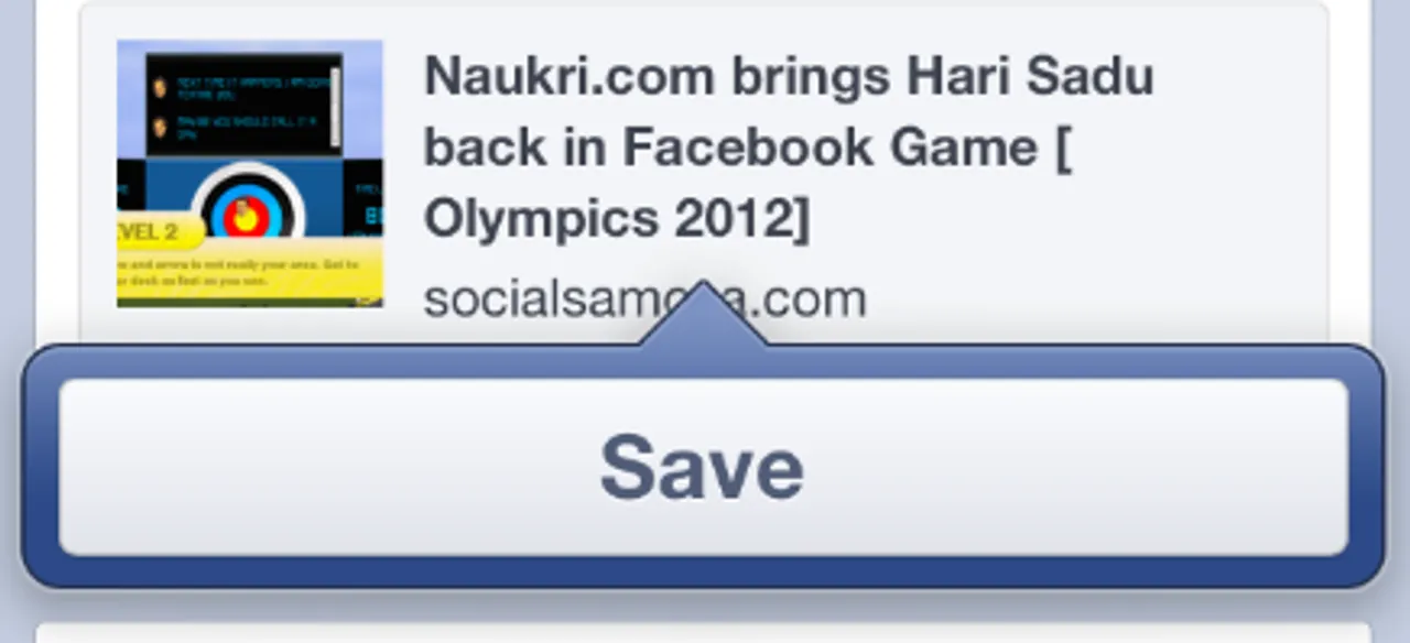 Facebook's New Feature: Save For Later 