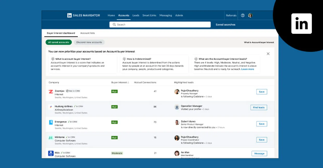 LinkedIn Deep sales platform