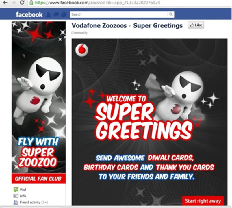 vodafone, facebook page, marketing