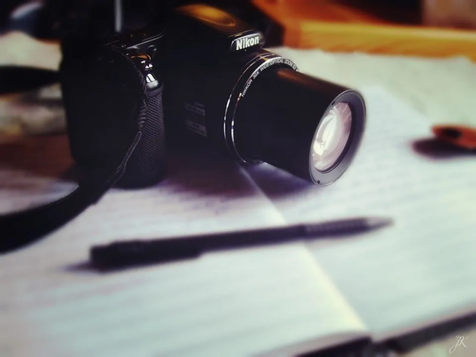 camera writing pen paper