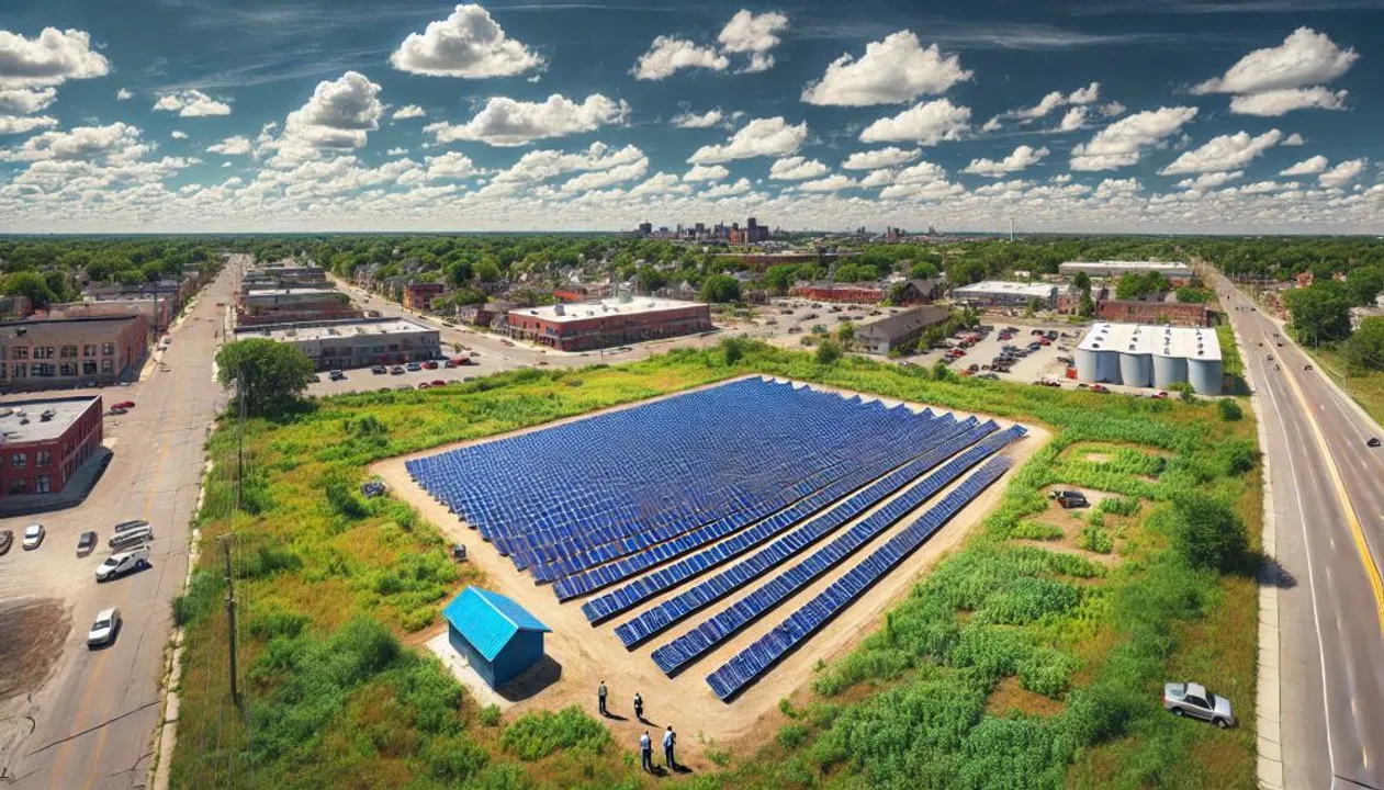  Nautilus Solar’s portfolio in Maine includes a 7 MW Sanford project, transforming a remediated brownfield into a productive community solar site. Image Source: AI Generated 
