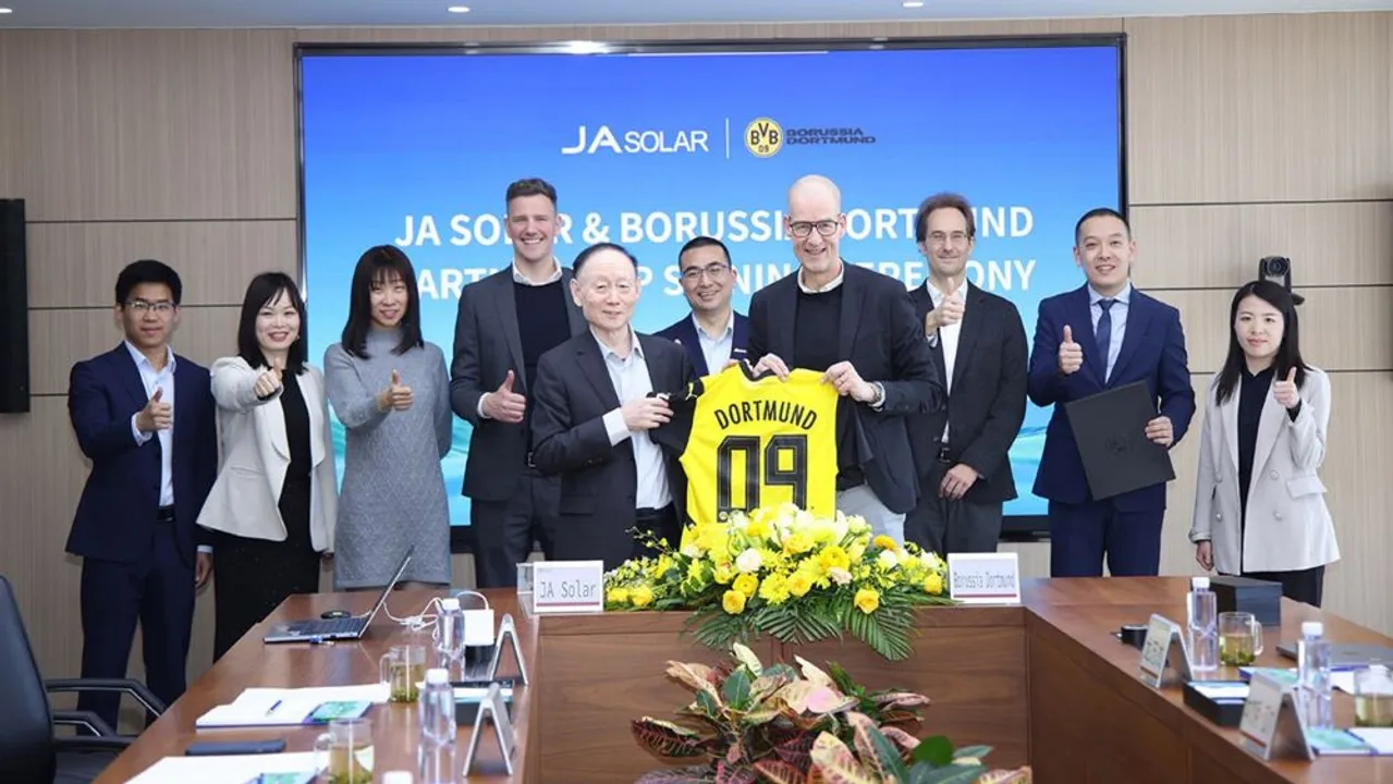  The rooftop solar system has been designed to supply all electricity needed for Borussia Dortmund’s internal stadium operations. Image Source: JA Solar 