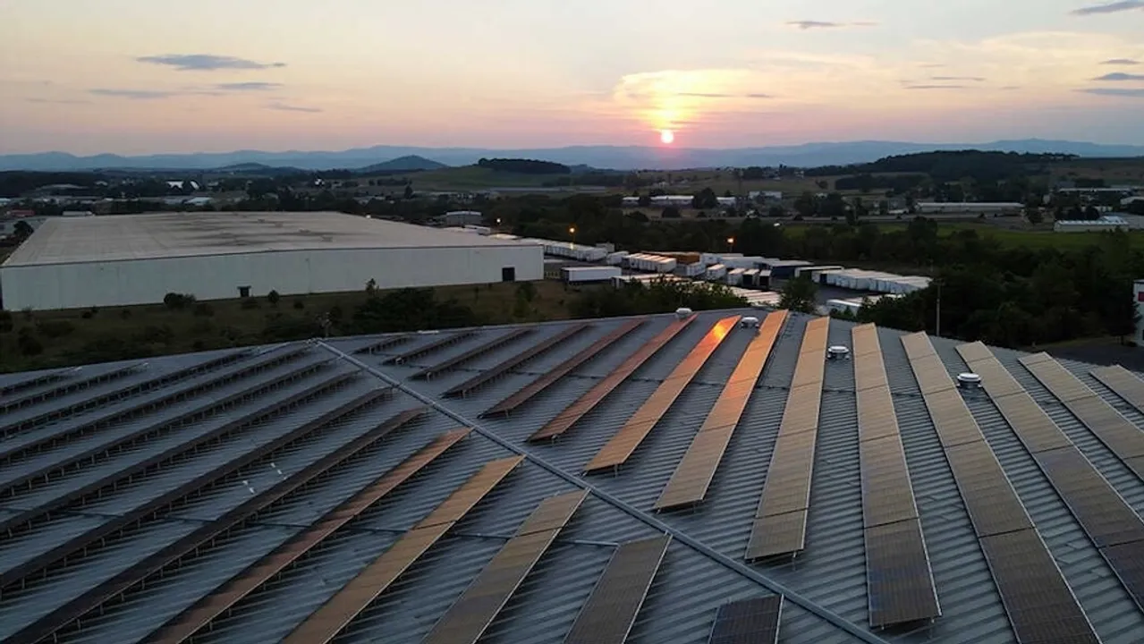  Secure Solar Futures will deploy 9,766 bifacial panels across Roanoke schools, generating 335 million kWh over 35 years of projected system operation.  Image Source: Secure Solar Futures 