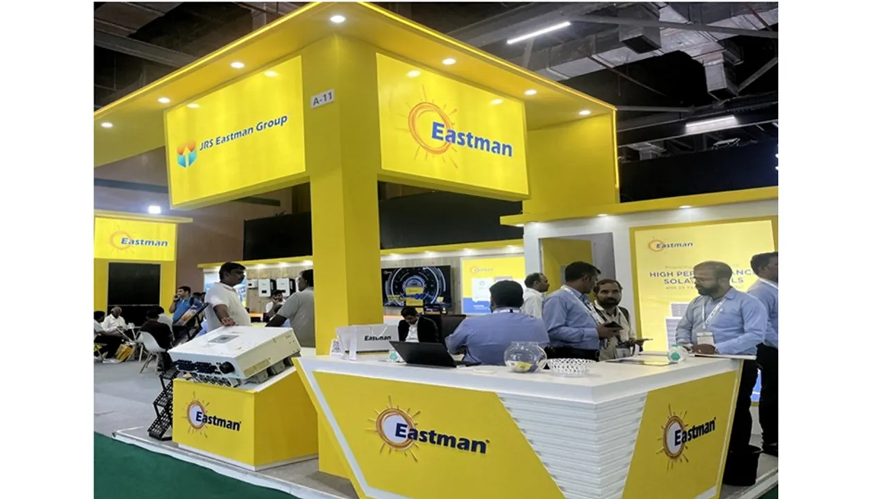  EAPL exhibited its Solar PCU lineup, featuring SOLAR PRO, PROMAX, SMART, and SMARTMAX series with zero drop PWM or MPPT topologies. Image Credit: SOLARbytes 