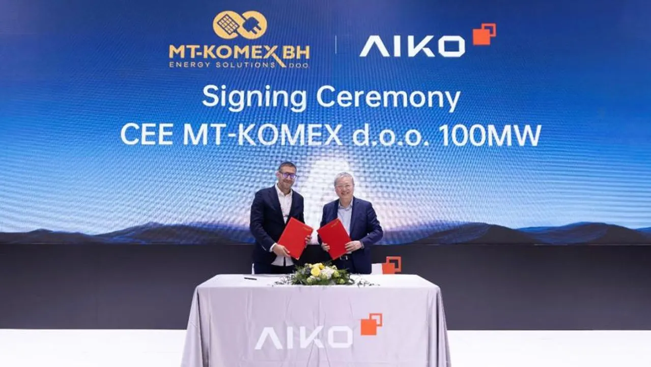  MT-KOMEX has added AIKO’s modules to support rising demand for high-performance solar in Southeastern Europe.  Image Source: AIKO 
