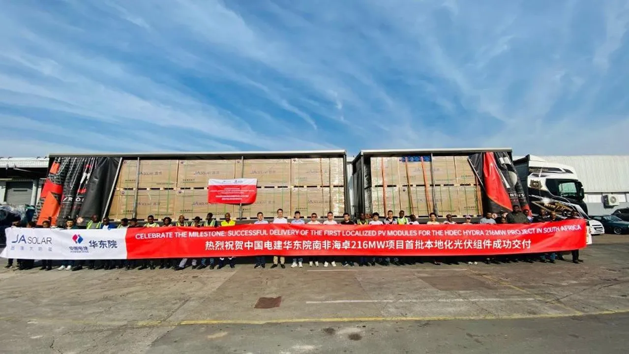  The first batch of locally made modules was allocated exclusively to the 216 MW Hydra solar project by TotalEnergies.  Image Credit: Linkedin 