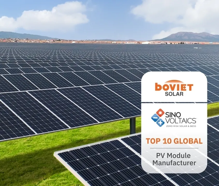  Altman Z-Score analysis from July 2022 to March 2025 has placed Boviet Solar among the top 10 globally.  Image Credit: Boviet Solar 