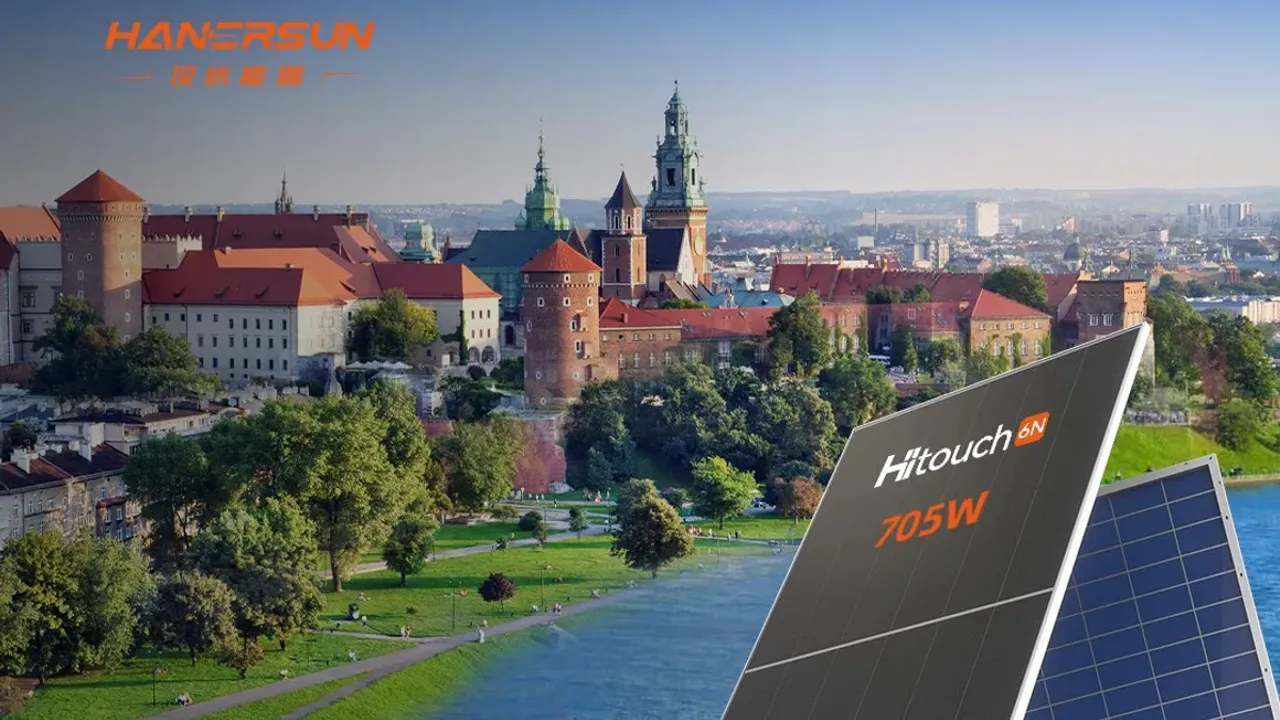  The HITOUCH 6N modules achieve 22.7% efficiency and up to 85% bifaciality for improved energy output. Image Source: Hanersun 