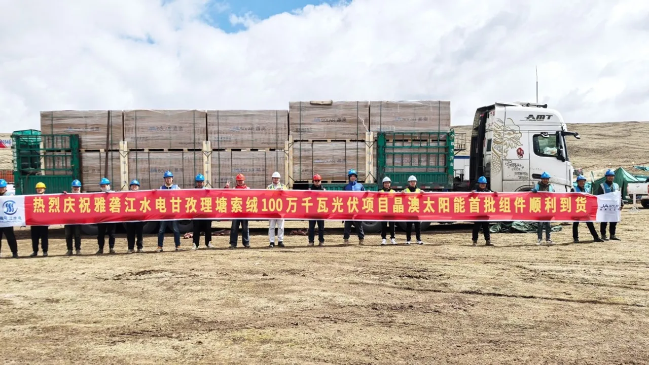  JA Solar secured 2.4 GW of the 5.1 GW PV module tender for the Yalong River renewable energy base. Image Credit/Source: Linkedin/JA Solar 