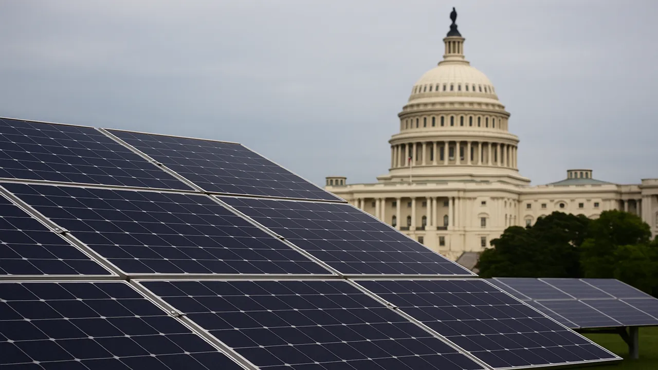  The Senate removed the excise tax impacting solar projects using Chinese materials, but key Inflation Reduction Act incentives were taken out. Image Source: AI Generated 