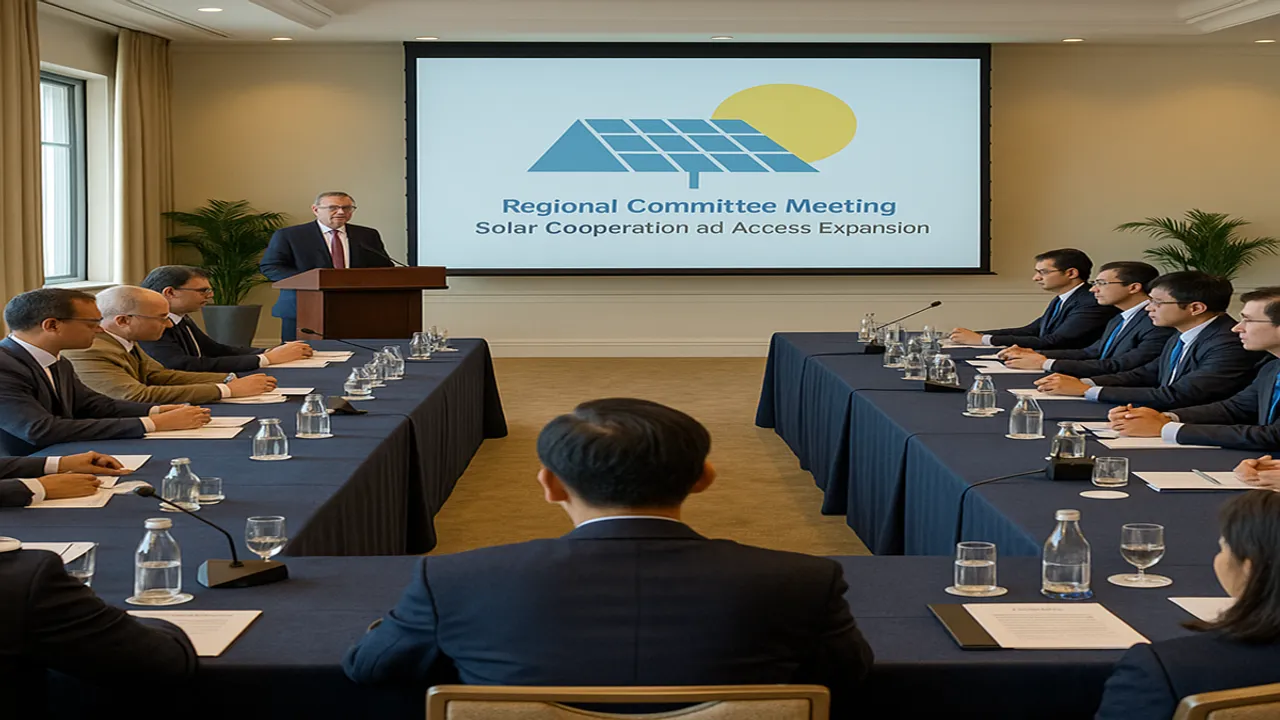  ISA held its Seventh Regional Committee Meeting in Colombo to discuss cross-border solar cooperation and access expansion. Image Source: AI Generated 