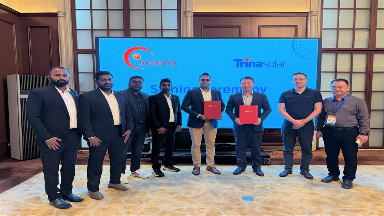  Vertex N modules from Trinasolar were selected for their i-TOPCon tech and grid suitability. Image Source: Trinasolar 